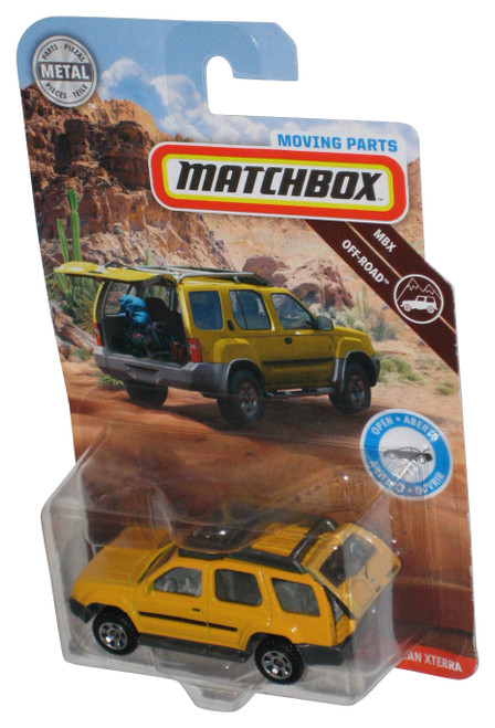 Matchbox MBX Off-Road Moving Parts (2019) Yellow 2000 Nissan Xterra Toy Car