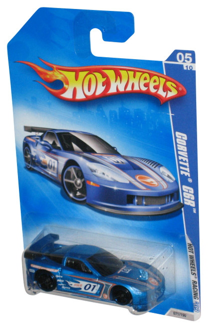 Hot Wheels Racing '09 Blue Corvette C6R (2008) Blue Toy Car 071/190