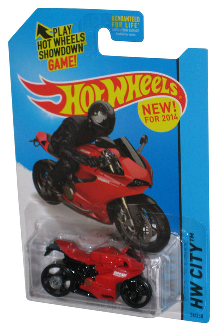 Hot Wheels HW City (2014) Red Ducati 1199 Panigale Motorcycle Bike 36/250