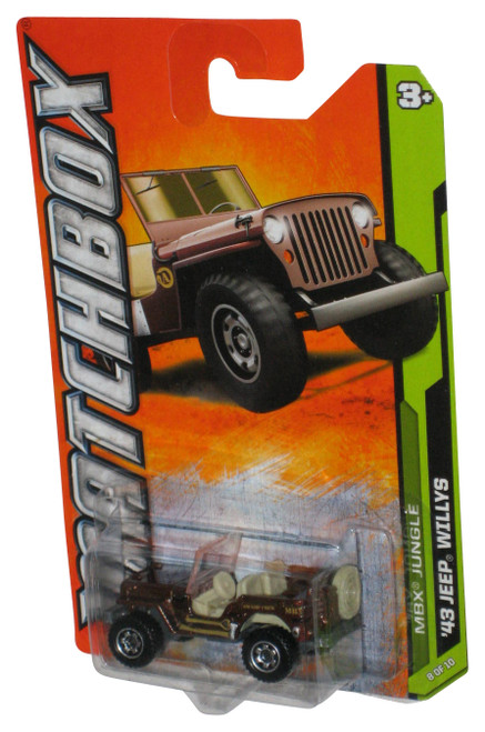 Matchbox MBX Jungle (2011) Brown '43 Jeep Willys Toy Car 108/120