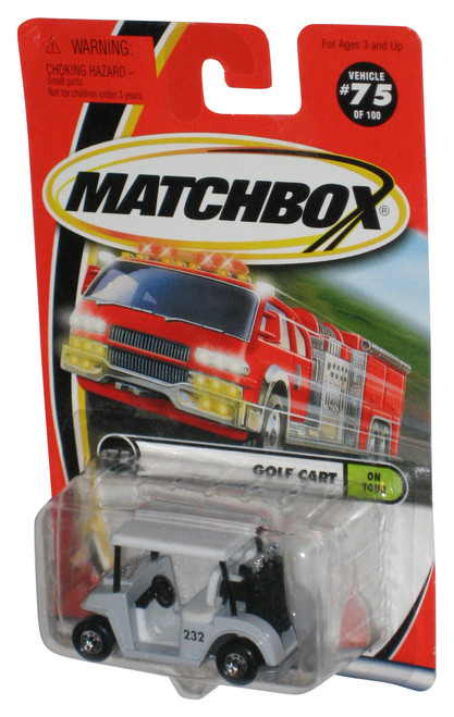 Matchbox On Tour (1999) Grey & White Golf Cart Toy Vehicle #75/100