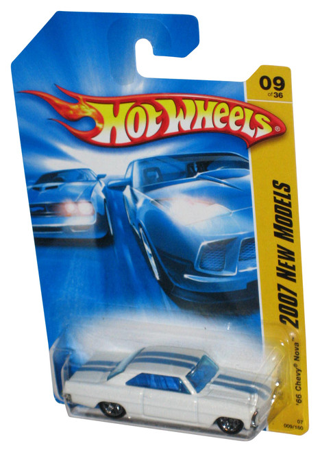 Hot Wheels 2007 New Models 09/36 White '66 Chevy Nova Toy Car 009/180