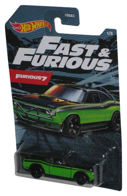 Hot Wheels Fast & Furious 7 (2020) Green Dodge Challenger Drift Car 1/5