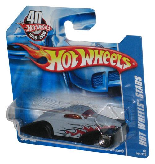Hot Wheels Stars 40th Gray & Black Swoop Coupe Toy Car 051/172 - (Short Card)