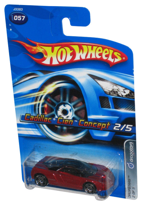 Hot Wheels Dropstars 2/5 (2006) Red Cadillac Cien Concept Toy Car #057