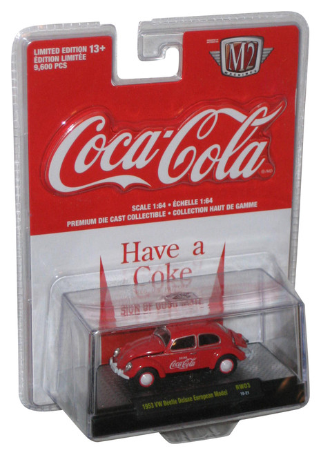 M2 Machines Coca-Cola (2018) Red 1953 VW Beetle Deluxe European Model 1:64 Toy Car RW03