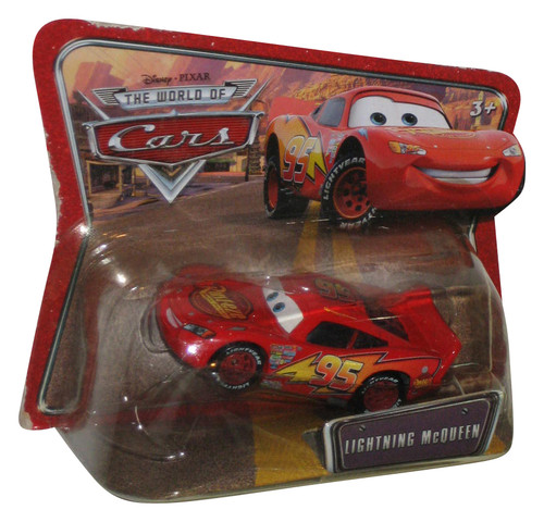 Disney Cars 2 Lightning McQueen Short Card Checkout Lane Mattel Car - (Minor Wear)