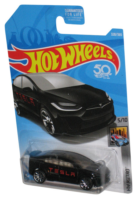 Hot Wheels HW Metro 5/10 (2017) Black Tesla Model X Toy Car 328/365