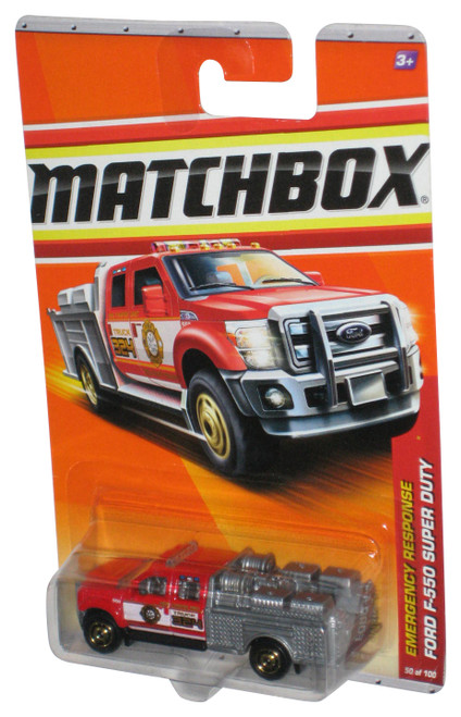 Matchbox Emergency Response (2010) Red Ford F-550 Super Duty Toy #50/100