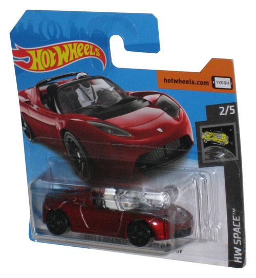 Hot Wheels HW Space 2/5 (2017) Tesla Roadster With Starman Red Car - (Short Card)