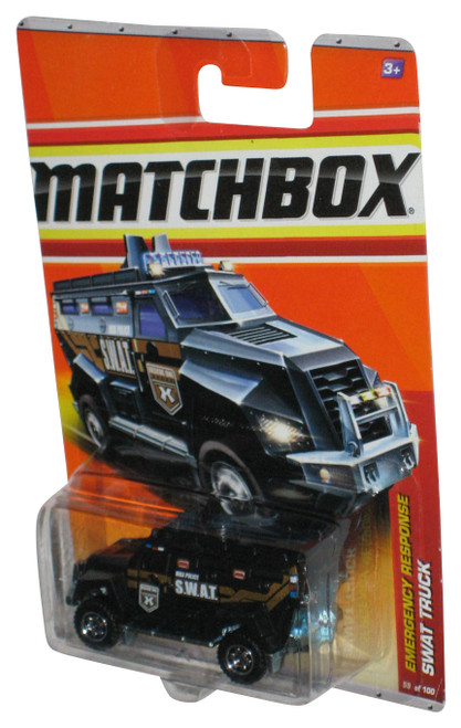 Matchbox Emergency Response (2010) Black SWAT Toy Truck 59/100