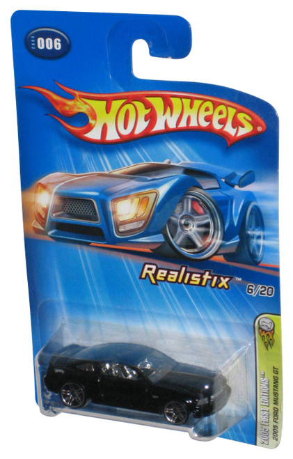 Hot Wheels 2005 First Editions Realistix 6/20 2005 Ford Mustang GT Black Toy Car #006