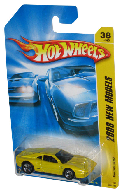 Hot Wheels 2008 New Models Ferrari GTO Yellow Toy Car 038/196