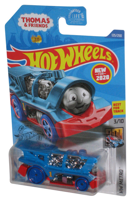 Hot Wheels HW Metro Thomas & Friends (2020) Blue Loco Motorin' Toy Train Car 125/250 - (Cracked Plastic)