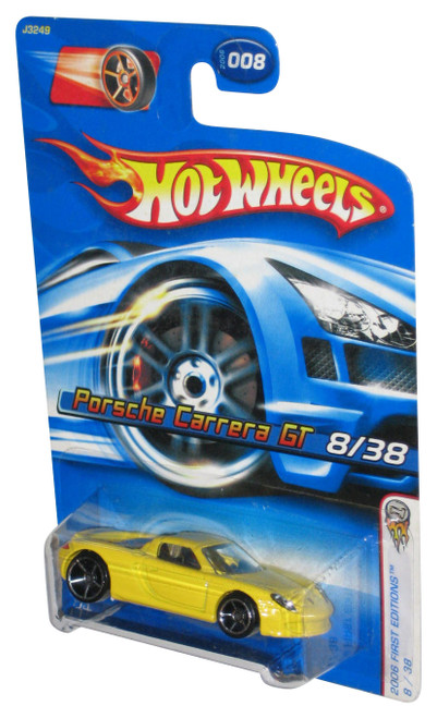 Hot Wheels 2006 First Editions 8/38 Yellow Porsche Carrera GT Car #008