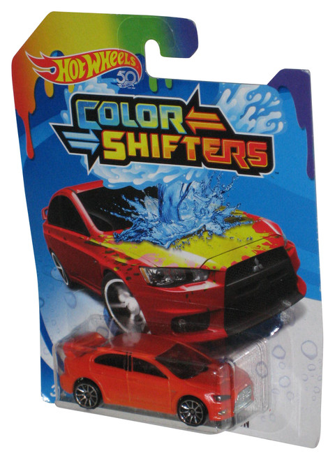 Hot Wheels Color Shifters (2017) Orange Mitsubishi Lancer Evolution Water Changes Toy Car