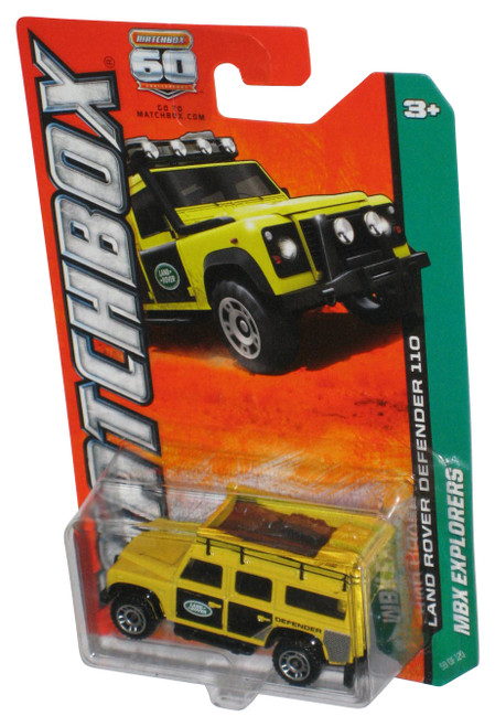 Matchbox MBX Explorers (2012) Yellow Land Rover Defender 110 Toy Car 59/120