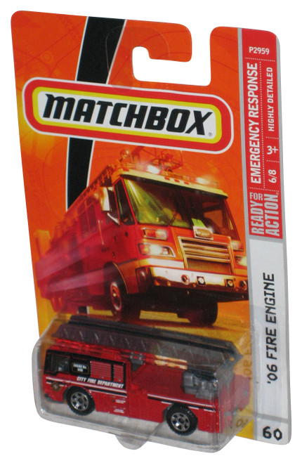 Matchbox Emergency Response 6/8 (2008) Red '06 Fire Engine Truck Toy #60
