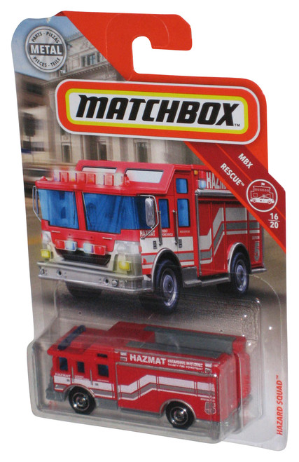 Matchbox MBX Rescue (2018) Red Hazard Squad Metal Toy Truck 16/20