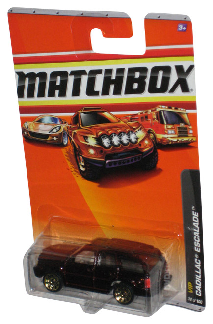 Matchbox VIP (2009) Mattel Burgundy Cadillac Escalade Toy Car 32/100