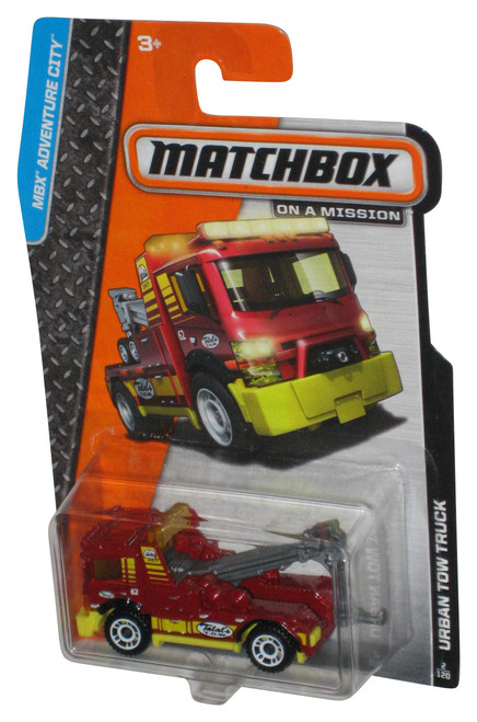 Matchbox MBX Adventure City (2013) Red Urban Tow Truck Toy 2/120