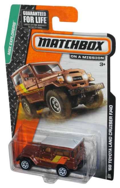 Matchbox MBX Explorers (2013) Metallic Brown '68 Toyota Land Cruiser FJ40 Car 54/120 - (Dented Plastic)