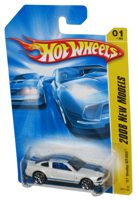 Hot Wheels 2008 New Models 1/40 White '07 Shelby GT-500 Toy Car 001/196