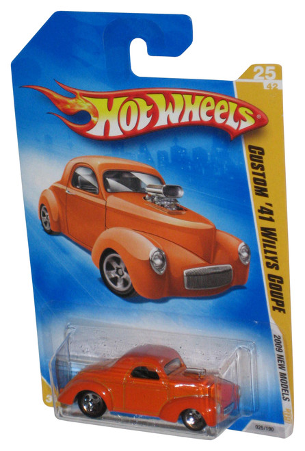 Hot Wheels 2009 New Models 25/42 Custom '41 Willys Coupe Orange Car 025/190