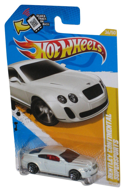 Hot Wheels 2012 New Models 36/50 (2011) White Bentley Continental Supersports Car 36/247