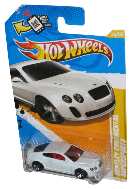Hot Wheels 2012 New Models 36/50 (2011) White Bentley Continental Supersports Car 36/247
