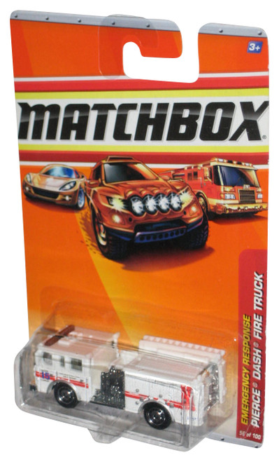 Matchbox Emergency Response (2009) White Pierce Dash Toy Fire Truck 56/100