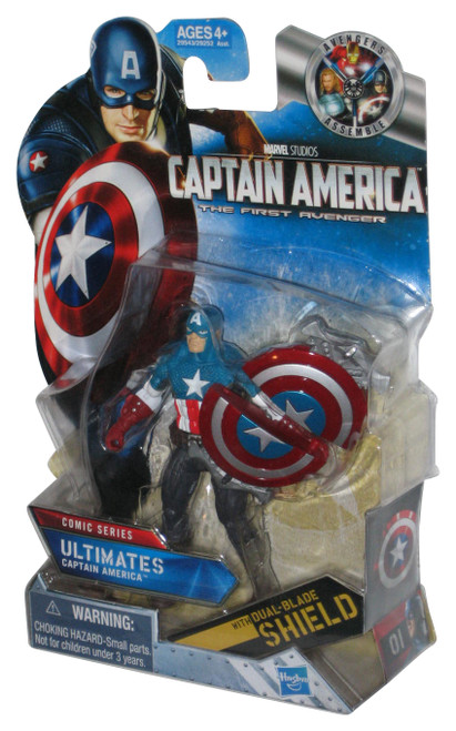 Marvel Captain America Ultimates (2011) Comic Series Figure w/ Dual Blade Shield - (Plastic Dented)
