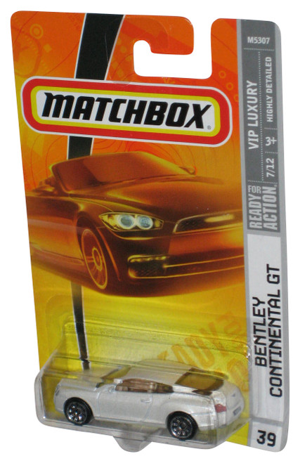 Matchbox VIP Luxury 7/12 (2007) White Bentley Continental GT Toy Car #39