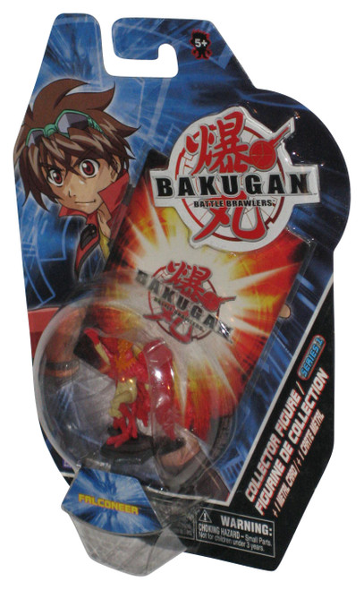 Bakugan Battle Brawlers (2007) Spin Master Red Falconeer 2-Inch Mini Figure w/ Metal Card