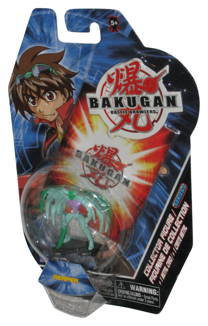 Bakugan Battle Brawlers (2007) Spin Master Green Reaper 2-Inch Mini Figure w/ Metal Card