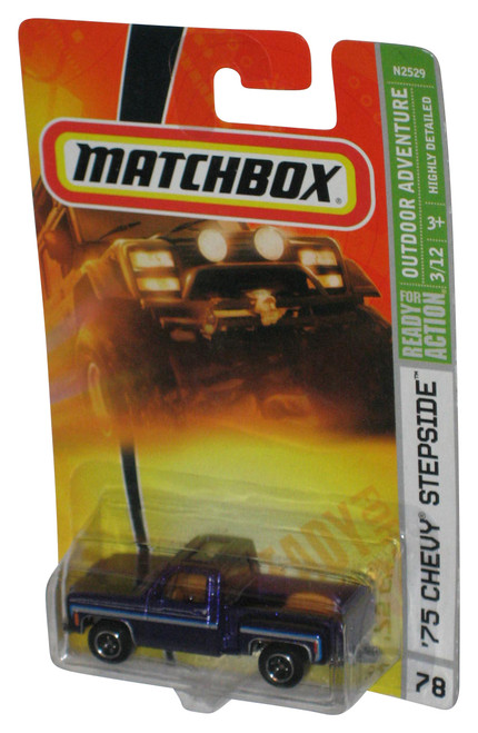 Matchbox Outdoor Sportsman 3/12 (2008) Purple '75 Chevy Stepside Toy Truck #78