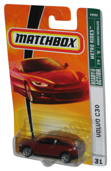 Matchbox Metro Rides 7/9 (2008) Red Volvo C30 Die-Cast Toy Car #31