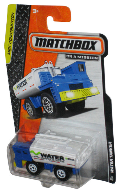 Matchbox MBX Construction (2013) Blue & White Toy Water Tanker 15/120