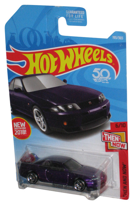 Hot Wheels Then And Now 6/10 (2018) Purple Nissan Skyline GT-R R33 Car 193/365