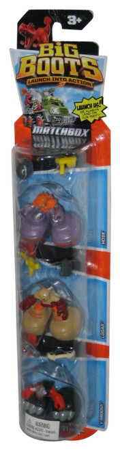 Matchbox Big Boots Raptor Capture (2012) Mattel Figure 3-Pack - (V-Rroom / Lodar & Hose)