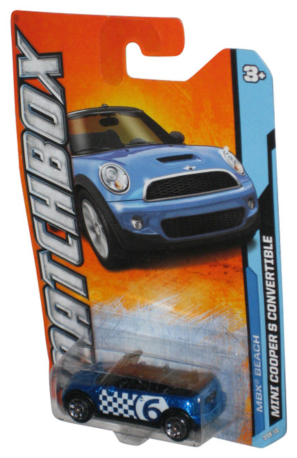 Matchbox MBX Beach (2011) Blue Mini Cooper S Convertible Toy Car 13/120