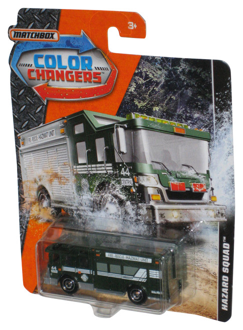 Matchbox Color Changers (2017) Green Fire Rescue Hazard Squad Die-Cast Toy Truck