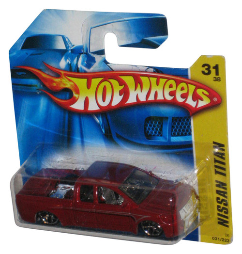 Hot Wheels Nissan Titan 31/38 (2006) Mattel Red Toy Truck 031/223 - (Short Card)