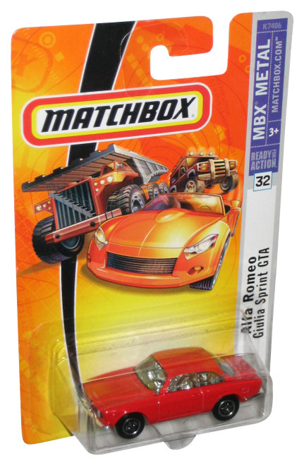 Matchbox Alfa Romeo Giulia Sprint GTA (2007) Mattel Red MBX Metal Toy #32