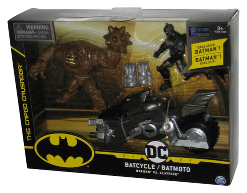 DC Batman Caped Crusader Batcycle vs Clayface (2020) Spin Master Toy Figure Box Set