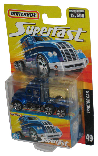 Matchbox Superfast (2006) Mattel Blue Tractor Cab Toy Truck #49