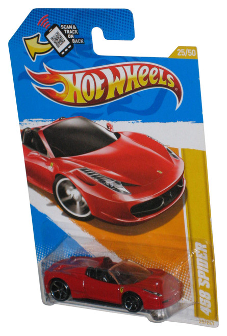 Hot Wheels 2012 New Models 25/50 Red 458 Spider Toy Car 25/247