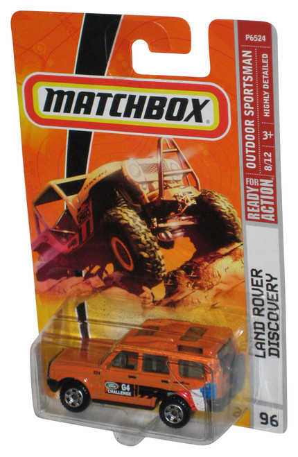 Matchbox Outdoor Sportsman (2009) Orange Land Rover Discovery Toy Vehicle #96 - (Cracked Plastic)