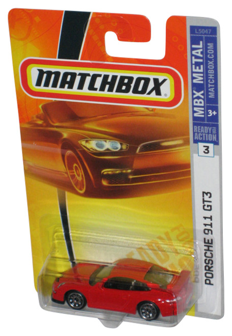 Matchbox MBX Metal (2007) Mattel Red Porsche 911 GT3 Car #3