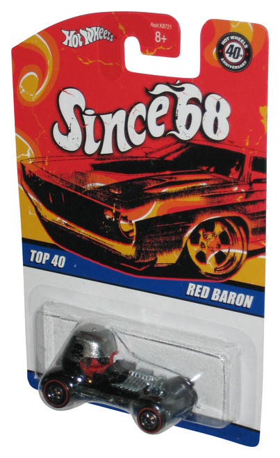 Hot Wheels Since 68 Top 40 Red Baron (2007) Mattel Black Toy Car 3/40